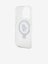 Karl Lagerfeld Karl Lagerfeld Stojanový Karl a Choupette MagSafe Zadný kryt pre iPhone 15 Pro Biely