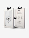 Karl Lagerfeld Karl Lagerfeld Stojanový Karl a Choupette MagSafe Zadný kryt pre iPhone 15 Pro Biely