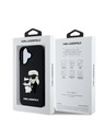 Karl Lagerfeld Karl Lagerfeld 3D Gumový Karl a Choupette Zadný kryt pre iPhone 16 Plus Čierny