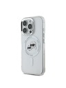 Karl Lagerfeld Karl Lagerfeld IML K&CH Hlavy Kovový rám MagSafe Zadný kryt pre iPhone 16 Pro Max Priehľadný