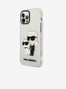 Karl Lagerfeld Karl Lagerfeld IML Trblietavý Karl a Choupette NFT Zadný kryt pre iPhone 12/12 Pro Priehľadný