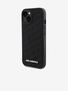 Karl Lagerfeld PU Prešívaný vzor Zadný kryt pre iPhone 15 Black Karl Lagerfeld