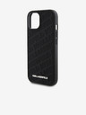 Karl Lagerfeld PU Prešívaný vzor Zadný kryt pre iPhone 15 Black Karl Lagerfeld