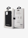 Karl Lagerfeld PU Prešívaný vzor Zadný kryt pre iPhone 15 Black Karl Lagerfeld