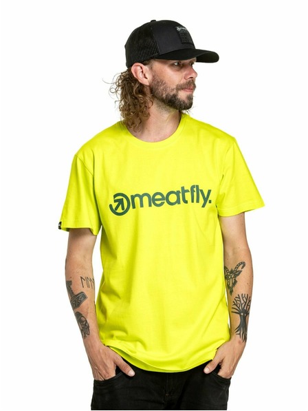 Meatfly Meatfly pánske tričko MF Logo Safety Yellow | Žltá | Veľkosť