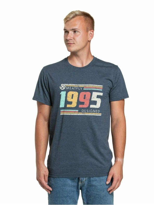 Meatfly Meatfly pánske tričko 1995 Navy Heather | Modrá | Veľkosť