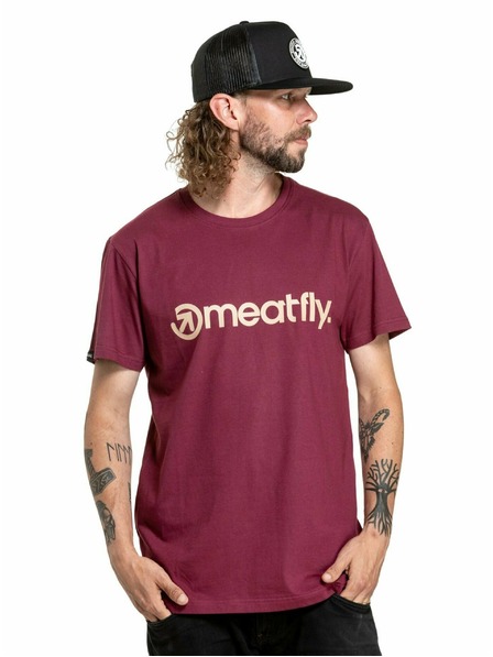 Meatfly Meatfly pánske tričko MF Logo Dark Wine | Červená | Veľkosť