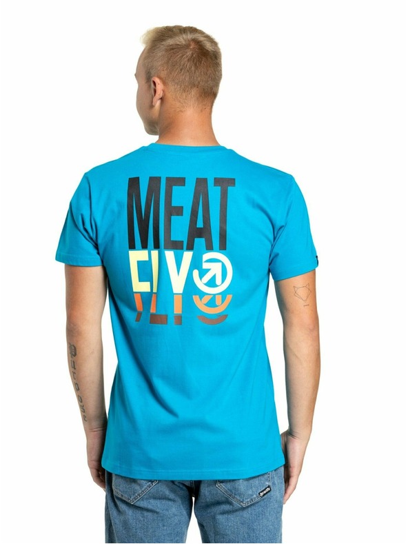 Meatfly Meatfly pánske tričko Phase Ocean Blue | Modrá | Veľkosť