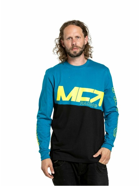Meatfly Meatfly pánske tričko s dlhým rukávom Judgement Funky Blue Racing | Modrá | Veľkosť