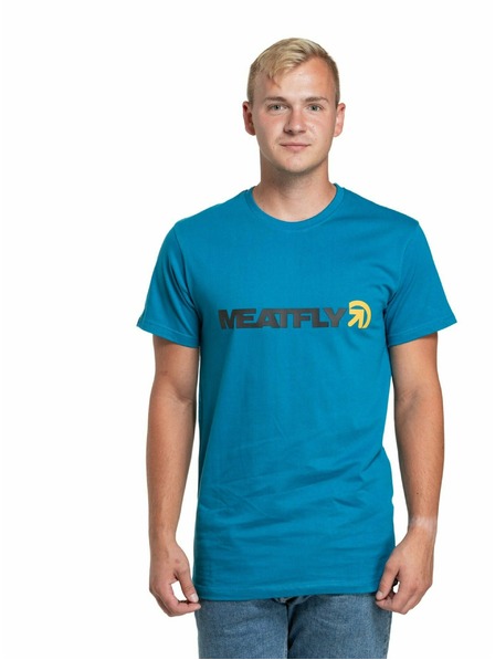 Meatfly Meatfly pánske tričko Logex Funky Blue | Modrá | Veľkosť S | 100% bavlna