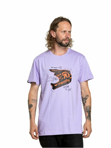 Meatfly Meatfly pánske tričko Fullface Dusty Purple | Fialová | Veľkosť