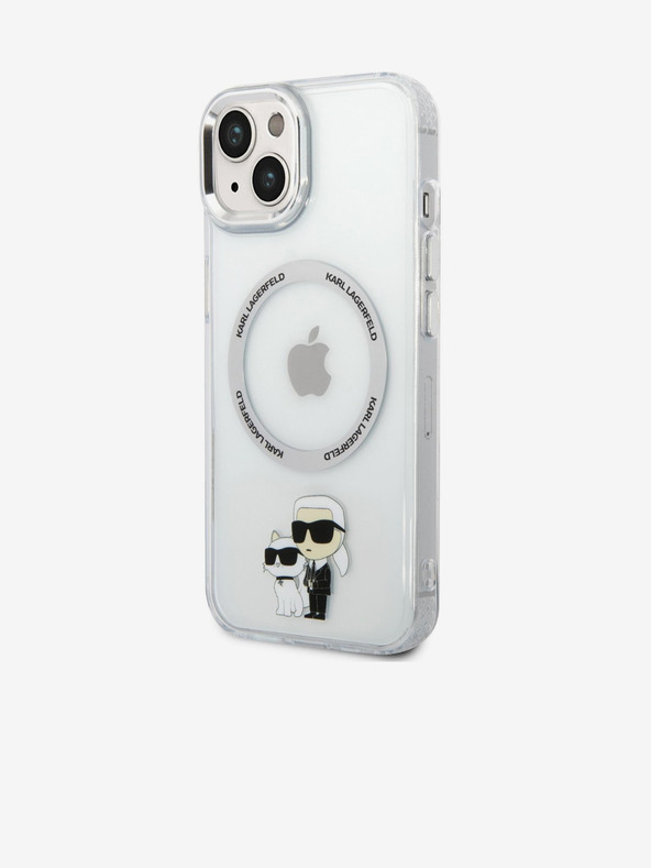 Karl Lagerfeld Karl Lagerfeld IML Karl a Choupette NFT MagSafe Zadný kryt pre iPhone 14 Transparentný