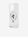 Karl Lagerfeld Ringstand Karl a Choupette MagSafe Zadný kryt pre iPhone 15 Pro Max Biely Karl Lagerfeld