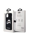 Karl Lagerfeld Liquid Silikónový Double Heads Magsafe Zadný kryt pre iPhone 15 Čierny Karl Lagerfeld