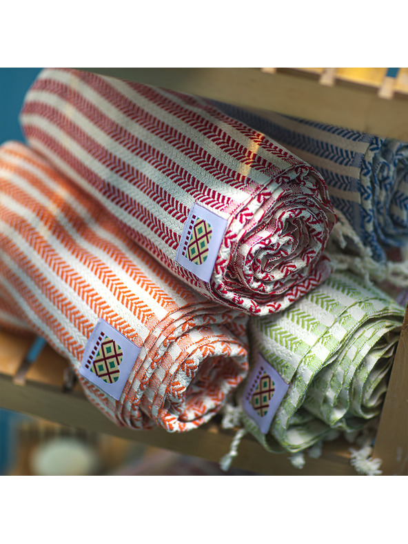 Balkanova Bavlnený uterák a osuška Portokala I - modrá súprava