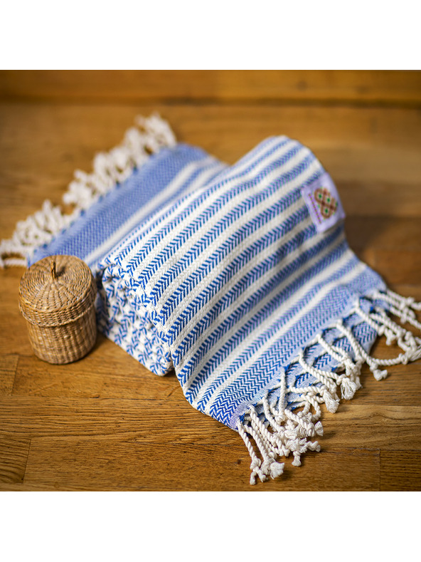 Balkanova Bavlnený uterák a osuška Portokala I - modrá súprava