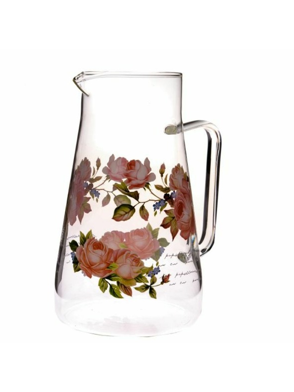 Casa de Engel Sklenený džbán - ruža, 1450 ml, 1/24