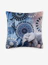Hip Bedding 48 x 48 cm - Modrý vzorovaný obojstranný vankúš s výplňou Hip Bedding Bjirke