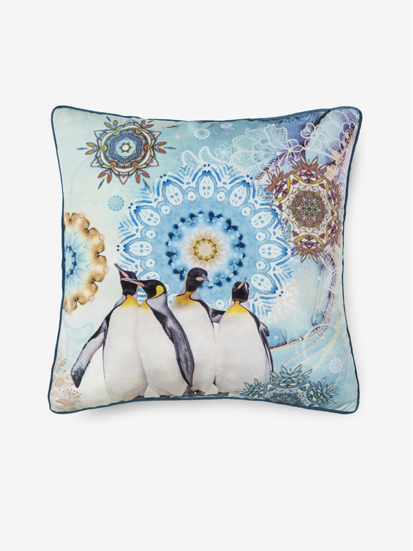Hip Bedding 48 cm - Svetlomodrý vzorovaný obojstranný vankúš Home Hip Pinga