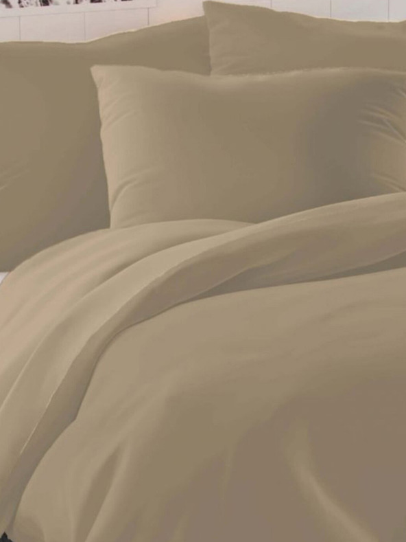 Kvalitex Saténová francúzska posteľná bielizeň LUXURY COLLECTION 1+2, 240x200, 70x90cm béžová