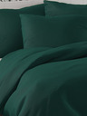 Kvalitex Francúzska saténová posteľná bielizeň LUXURY COLLECTION 1+2, 240x200, 70x90cm tmavozelená