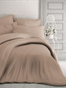 Kvalitex Saténová posteľná bielizeň s pruhom 140x200, 70x90cm béžová Kvalitex