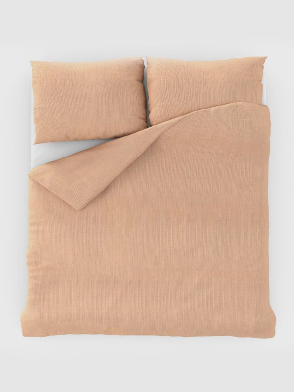 Kvalitex Klasické krep posteľné obliečky 140x200, 70x90cm lososové Kvalitex