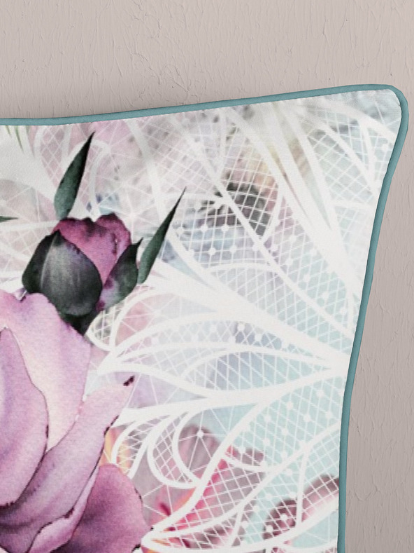 Descanso Ružovo-zelená saténová posteľná bielizeň Descanso 140 x 220 cm