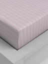 Kvalitex Bavlnené napínacie prestieradlo 90x200cm ružový pruh Kvalitex