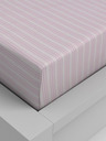 Kvalitex Bavlnené napínacie prestieradlo 100x200cm ružový prúžok Kvalitex