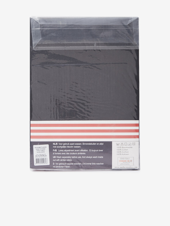 Good Morning 80/90/100 x 200 cm - Čierne prestieradlo z elastického džerseja Good Morning