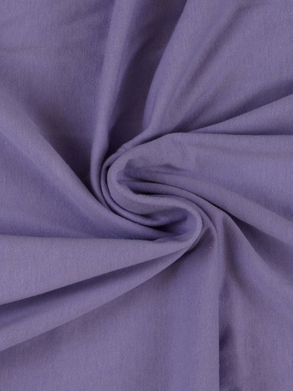 Kvalitex Jersey plachta na jednu posteľ 90x200cm svetlo fialová Kvalitex