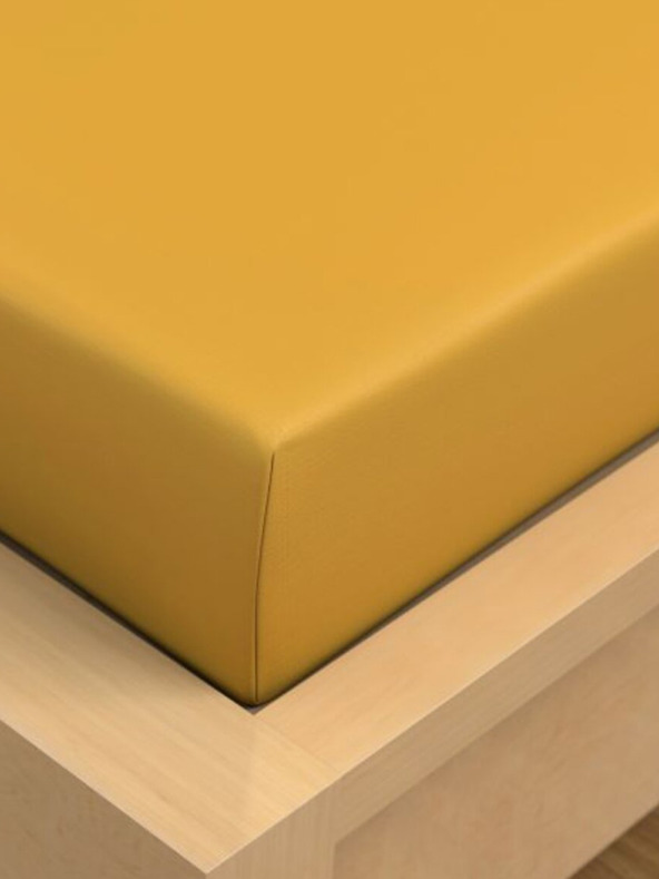 Kvalitex Prestieradlo bavlnené napínacie 90x200cm žlté Kvalitex