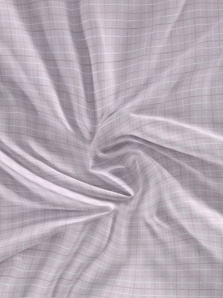 Kvalitex Saténové prestieradlo Luxury Collection 140x200cm Káro fialová Kvalitex
