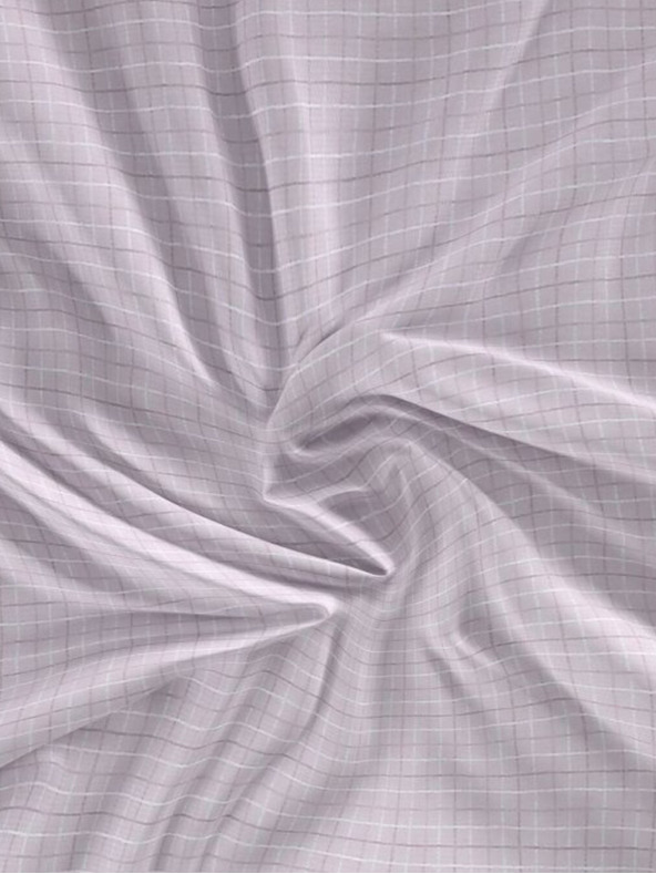Kvalitex Saténové prestieradlo Luxury Collection 140x200cm Káro fialová Kvalitex