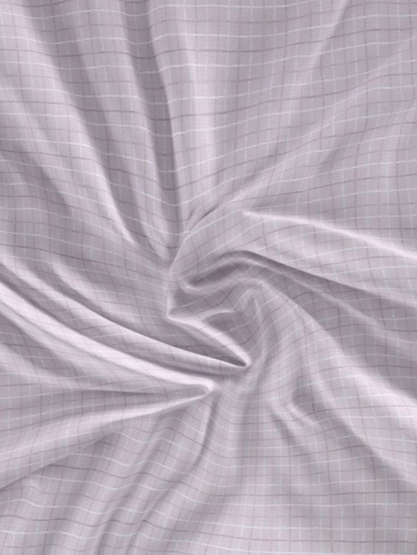 Kvalitex Saténové prestieradlo Luxury Collection 220x200cm Káro fialová Kvalitex