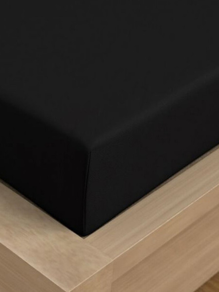 Kvalitex Saténové prestieradlo Luxury Collection 220x200cm čierne Kvalitex
