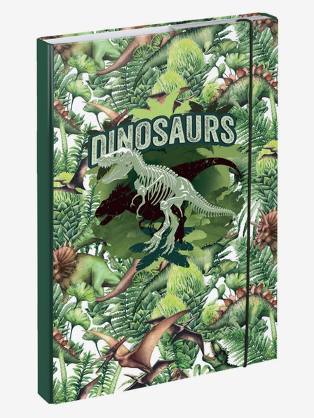 BAAGL  Zelený obal na školský zošit A4 Dinosaurs Baagl