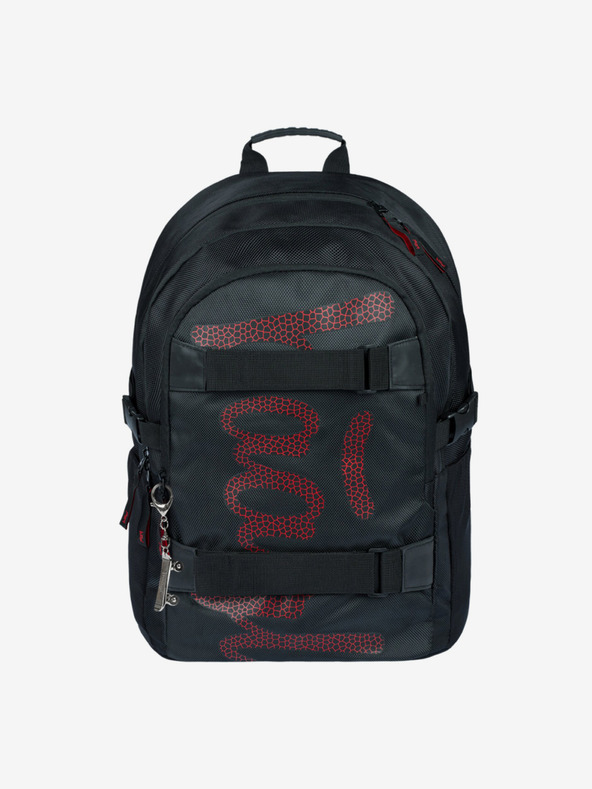 BAAGL  Čierna školská súprava - batoh, peračník, taška Baagl Skate Red