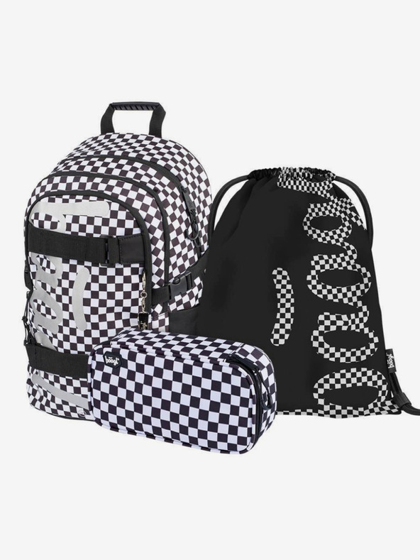 BAAGL  Čierny 3 set skate ska: batoh, penál, taška Baagl