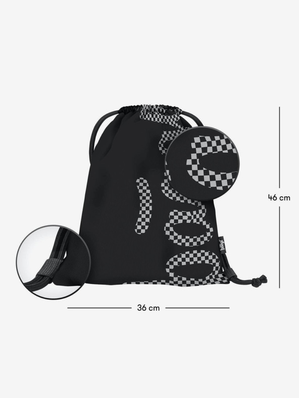 BAAGL  Čierny 3 set skate ska: batoh, penál, taška Baagl