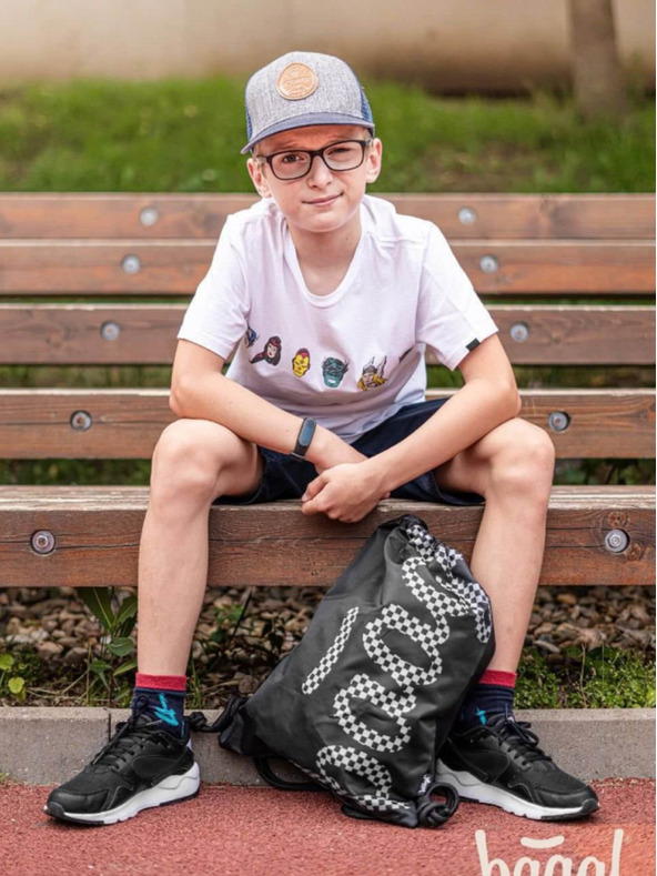 BAAGL  Čierny 3 set skate ska: batoh, penál, taška Baagl