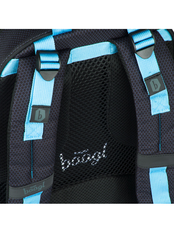 BAAGL  Čierny školský batoh Skate Bluelight Baagl