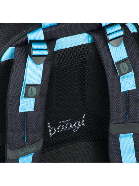 BAAGL  Čierny školský batoh Skate Bluelight Baagl