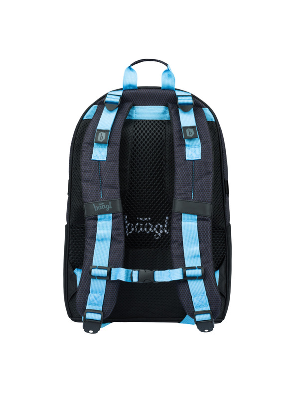 BAAGL  Čierny školský batoh Skate Bluelight Baagl