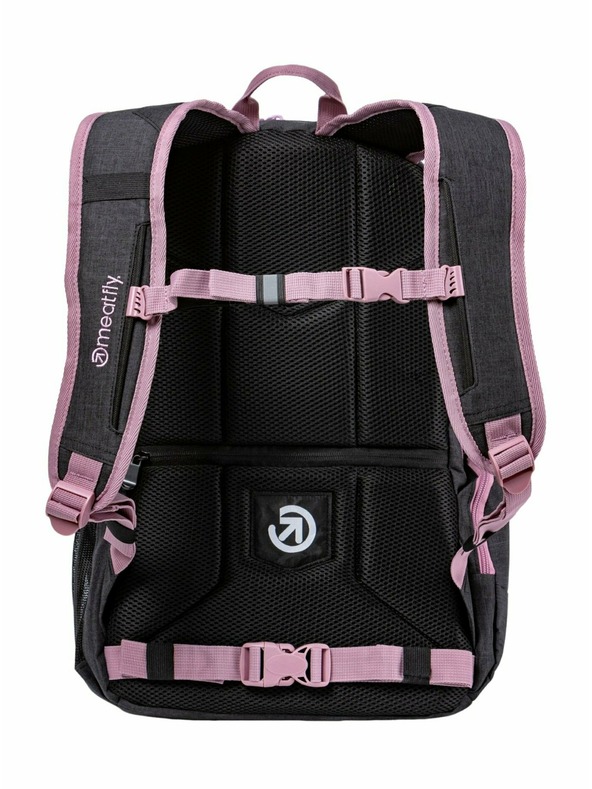 Meatfly Meatfly batoh Basejumper Pink / Charcoal Heather 22 L
