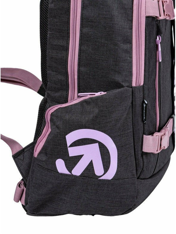 Meatfly Meatfly batoh Basejumper Pink / Charcoal Heather 22 L