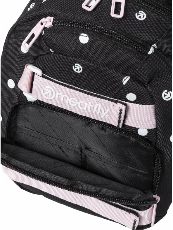 Meatfly Meatfly batoh Levi Black Dots 10 L | Čierna | Objem 10 L