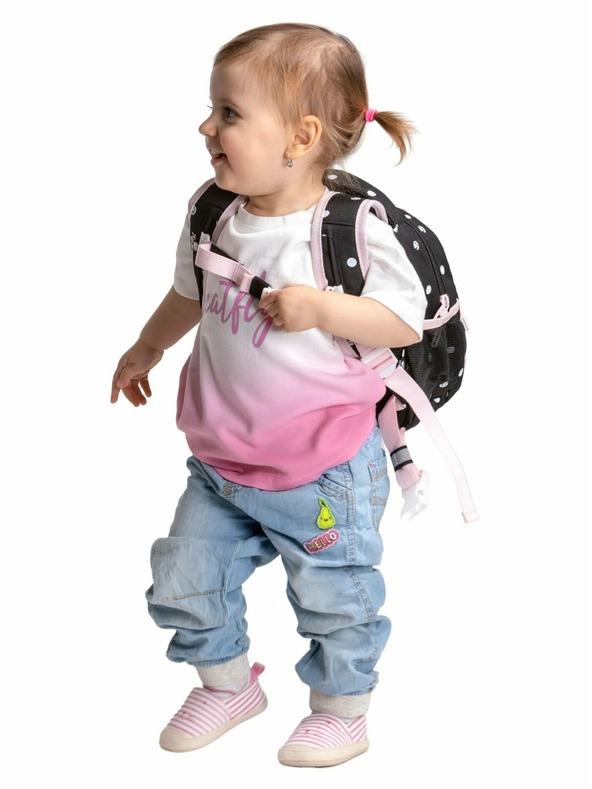 Meatfly Meatfly batoh Levi Black Dots 10 L | Čierna | Objem 10 L