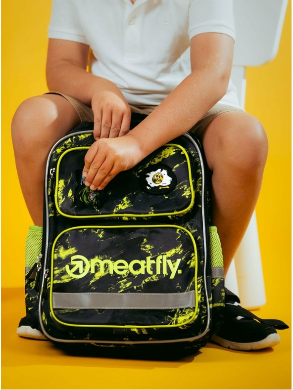 Meatfly Meatfly školská aktovka Max Lime Mossy